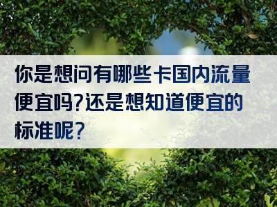 你是想问有哪些卡国内流量便宜吗？还是想知道便宜的标准呢？