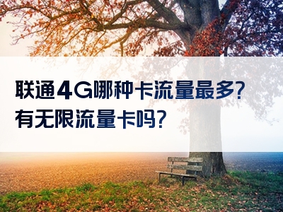 联通4G哪种卡流量最多？有无限流量卡吗？