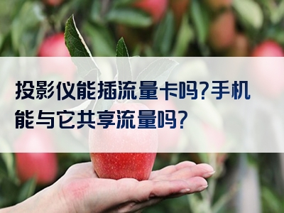 投影仪能插流量卡吗？手机能与它共享流量吗？