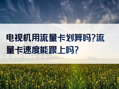 电视机用流量卡划算吗？流量卡速度能跟上吗？