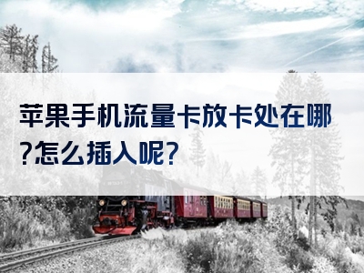 苹果手机流量卡放卡处在哪？怎么插入呢？