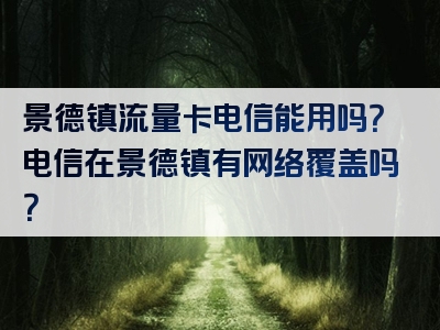 景德镇流量卡电信能用吗？电信在景德镇有网络覆盖吗？