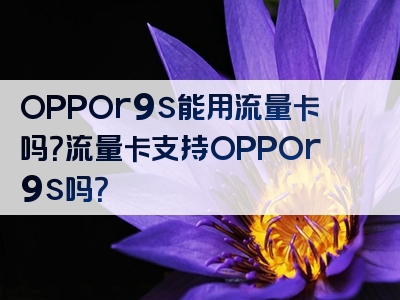 OPPOr9s能用流量卡吗？流量卡支持OPPOr9s吗？