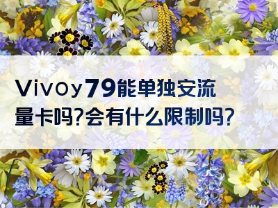 Vivoy79能单独安流量卡吗？会有什么限制吗？