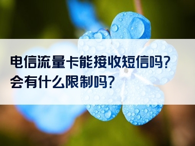 电信流量卡能接收短信吗？会有什么限制吗？