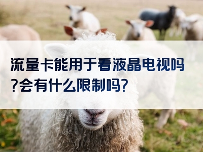 流量卡能用于看液晶电视吗？会有什么限制吗？