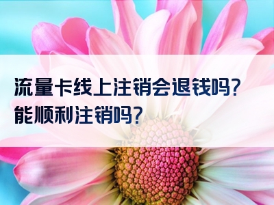 流量卡线上注销会退钱吗？能顺利注销吗？