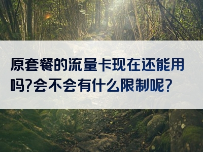 原套餐的流量卡现在还能用吗？会不会有什么限制呢？