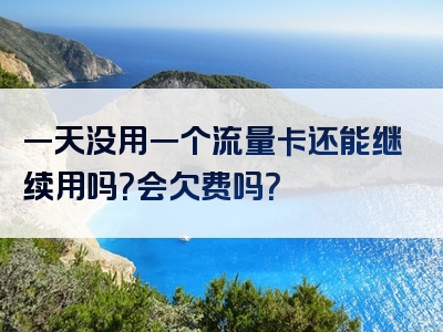一天没用一个流量卡还能继续用吗？会欠费吗？