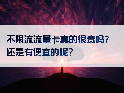 不限流流量卡真的很贵吗？还是有便宜的呢？